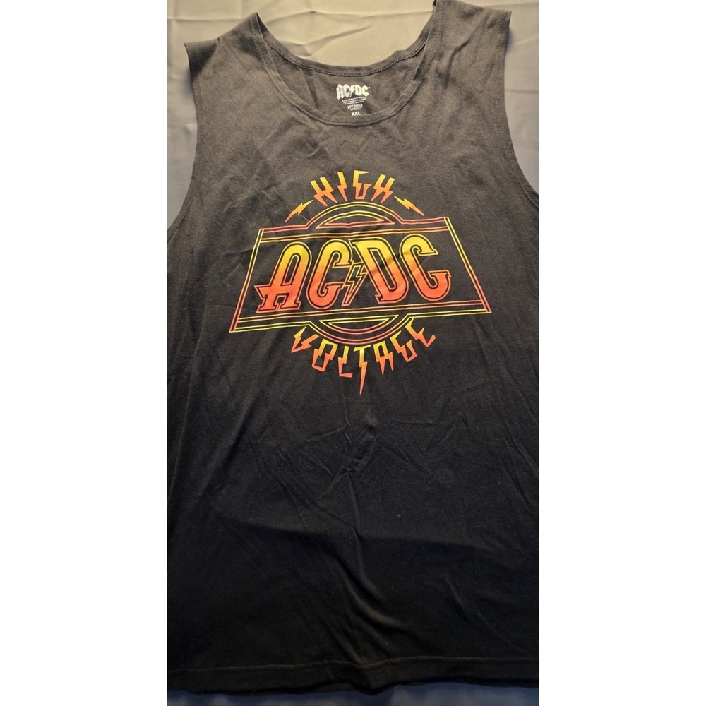 AC/DC High Voltage Tank Top Mens XXL Black Rock Band Graphic Sleeveless NWT - Picture 6 of 7